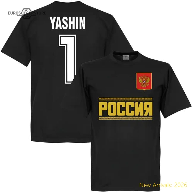 Russia Team Yashin T-Shirt - Black-Vantage Point Soccer