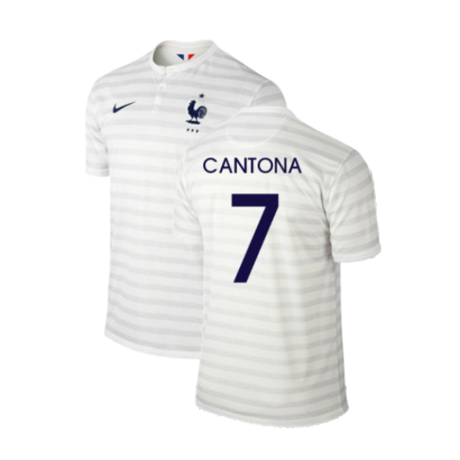 France 2014-15 Away Shirt ((Excellent) M) (Cantona 7)-Vantage Point Soccer