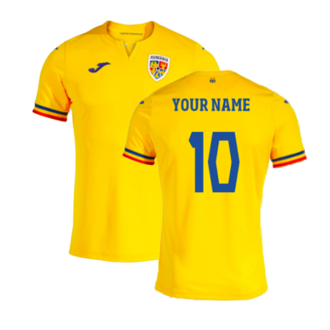 2023-2024 Romania Home Shirt (Your Name)-Vantage Point Soccer