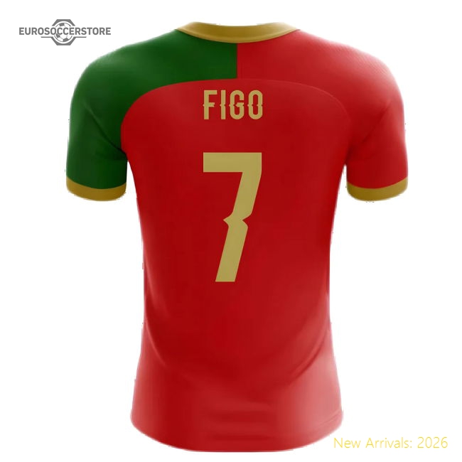 2025-2026 Portugal Flag Home Concept Football Shirt (Figo 7)-Vantage Point Soccer