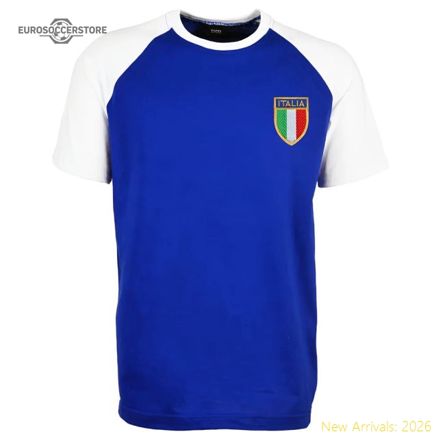 Italy Raglan Sleeve Royal/White T-Shirt-Vantage Point Soccer