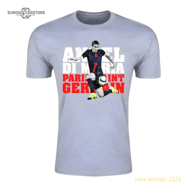Angel Di Maria PSG T-Shirt (Grey) - Kids-Vantage Point Soccer