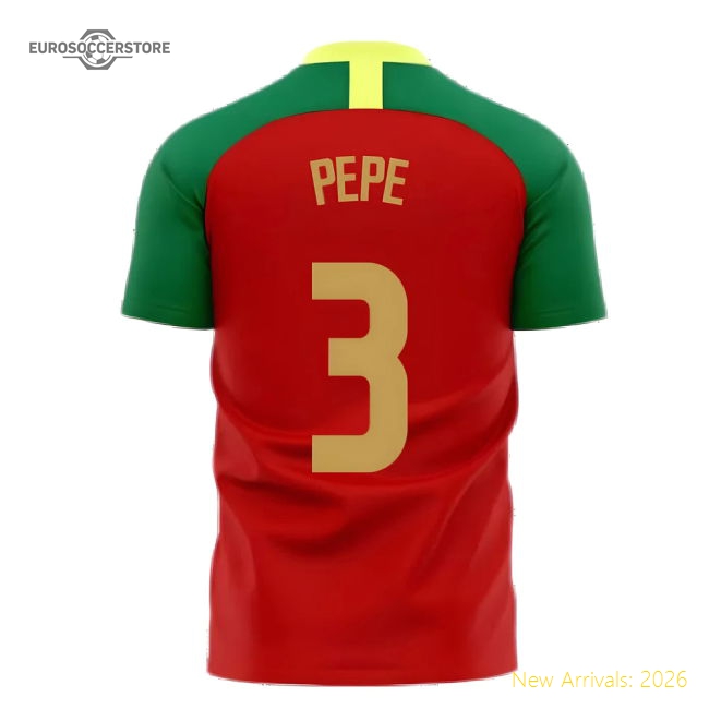 Portugal 2025-2026 Home Concept Football Kit (Airo) (PEPE 3)-Vantage Point Soccer
