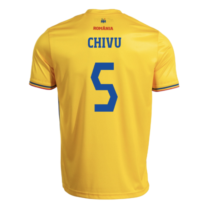 2025-2026 Romania Home Replica Shirt (Kids) (Chivu 5)-Vantage Point Soccer