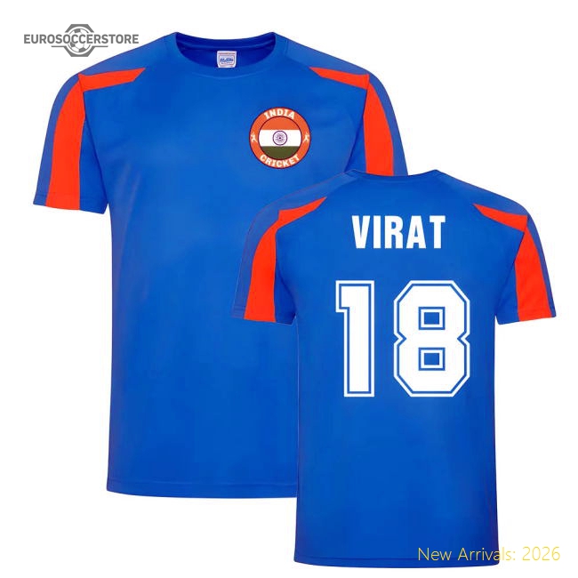 Virat Kohli India Cricket Sports Training Jersey (Blue)-Vantage Point Soccer