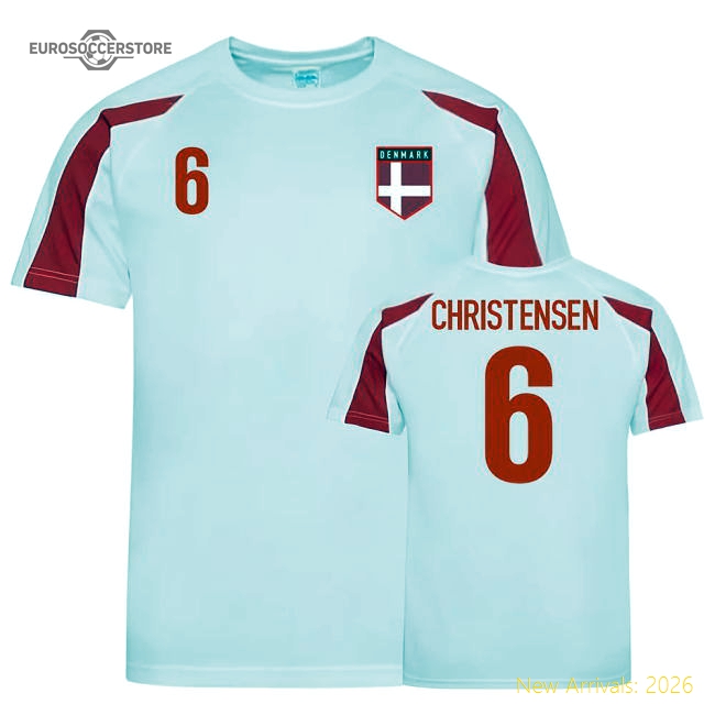 Denmark Sports Training Jersey (Christensen 6)-Vantage Point Soccer
