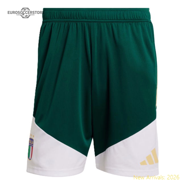 2026-2027 Italy Training Shorts (Green)-Vantage Point Soccer