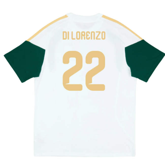2026-2027 Italy Training Tee (White) (Di Lorenzo 22)-Vantage Point Soccer