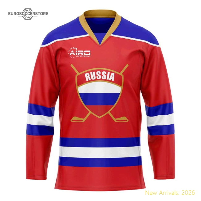 Russia Home Ice Hockey Shirt-Vantage Point Soccer
