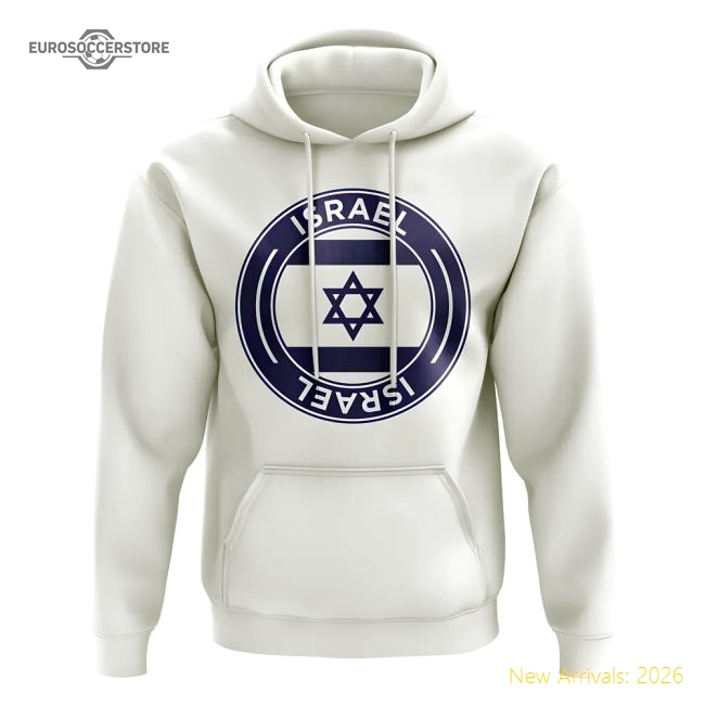 Israel Football Badge Hoodie (White)-Vantage Point Soccer