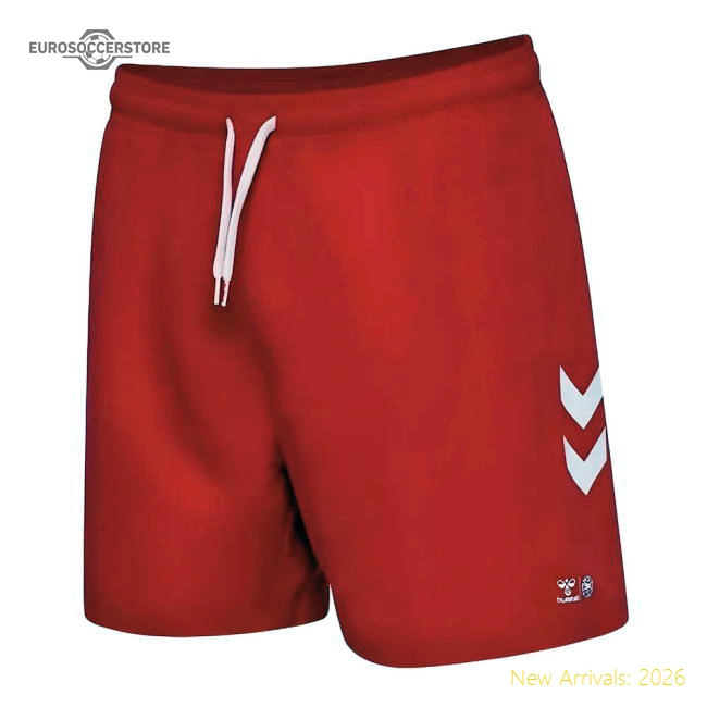 2024-2025 Denmark Swim Shorts (Red)-Vantage Point Soccer