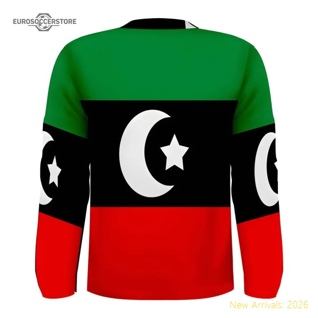 Libya Flag Long Sleeve Sublimated Sports Jersey-Vantage Point Soccer