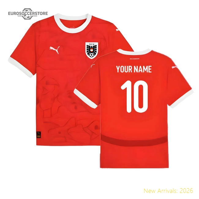 2024-2025 Austria Home Shirt (Your Name)-Vantage Point Soccer