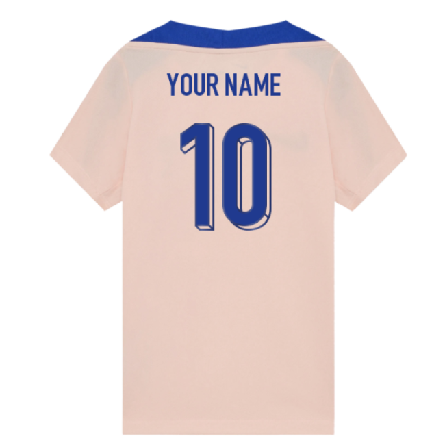 2025-2026 France Strike Training Shirt (Coral) - Kids (Your Name)-Vantage Point Soccer