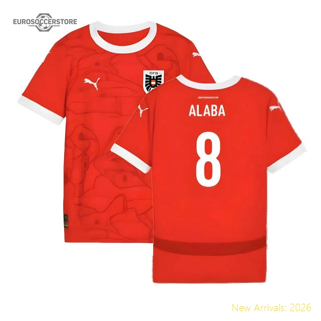 2024-2025 Austria Home Shirt (Kids) (Alaba 8)-Vantage Point Soccer