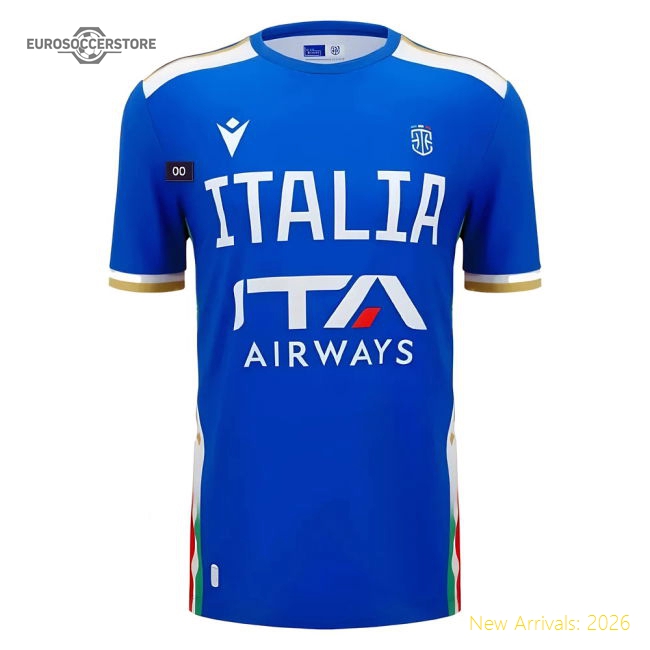2025-2026 Italy FIP Basketball Training Shirt (Blue)-Vantage Point Soccer