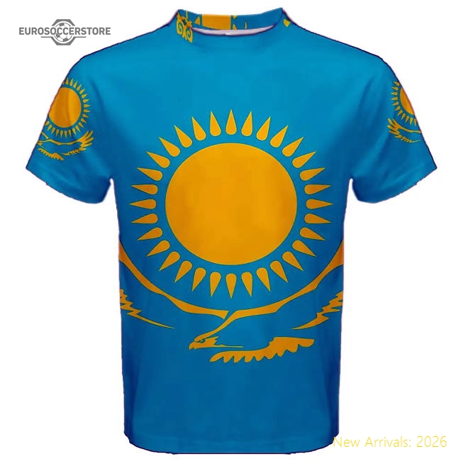Kazakhstan Flag Sublimated Sports Jersey-Football Shirts Shop
