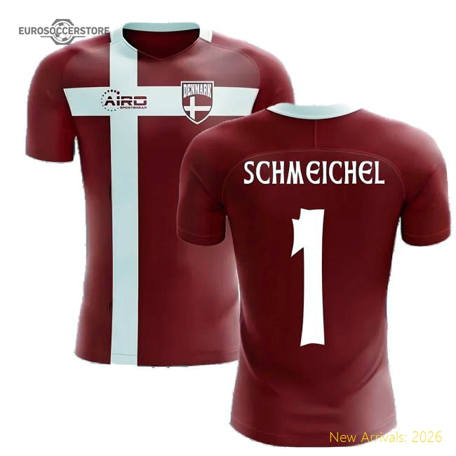 2025-2026 Denmark Flag Concept Football Shirt (Schmeichel 1) - Kids-Vantage Point Soccer