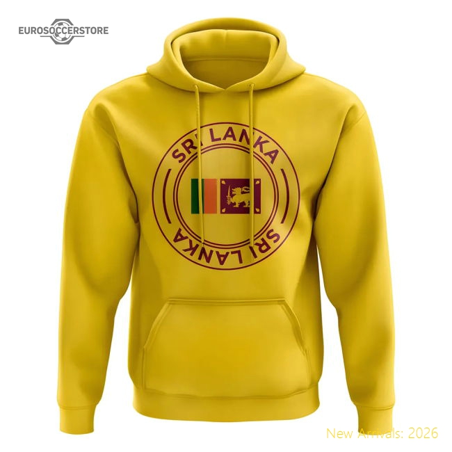 Sri Lanka Football Badge Hoodie (Yellow)-The Soccer Shirt Hub