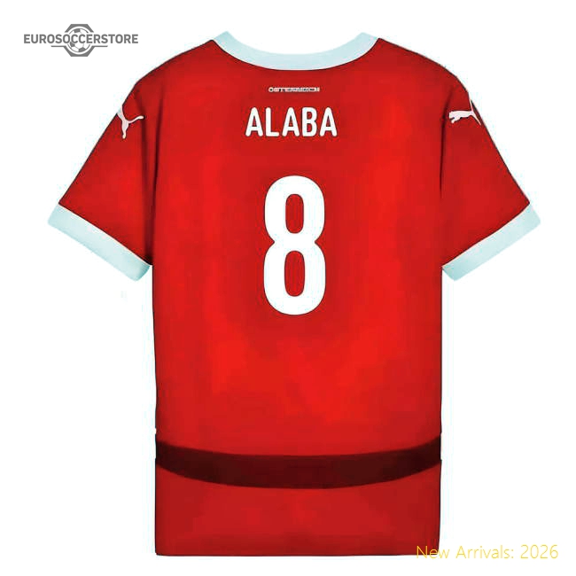2024-2025 Austria Home Shirt (Kids) (Alaba 8)-Vantage Point Soccer