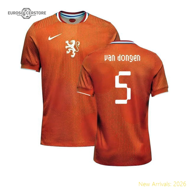 2025-2026 Netherlands Womens Team Shirt (Kids) (Van Dongen 5)-Vantage Point Soccer