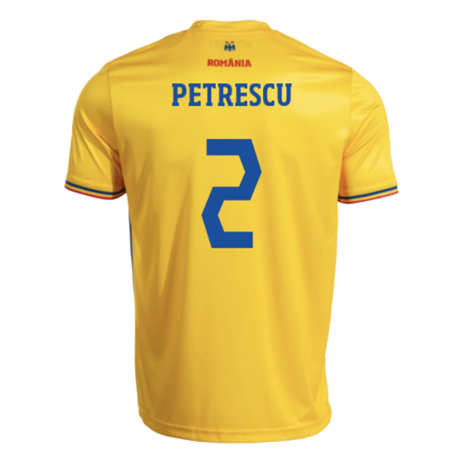 2025-2026 Romania Home Replica Shirt (Kids) (Petrescu 2)-Vantage Point Soccer