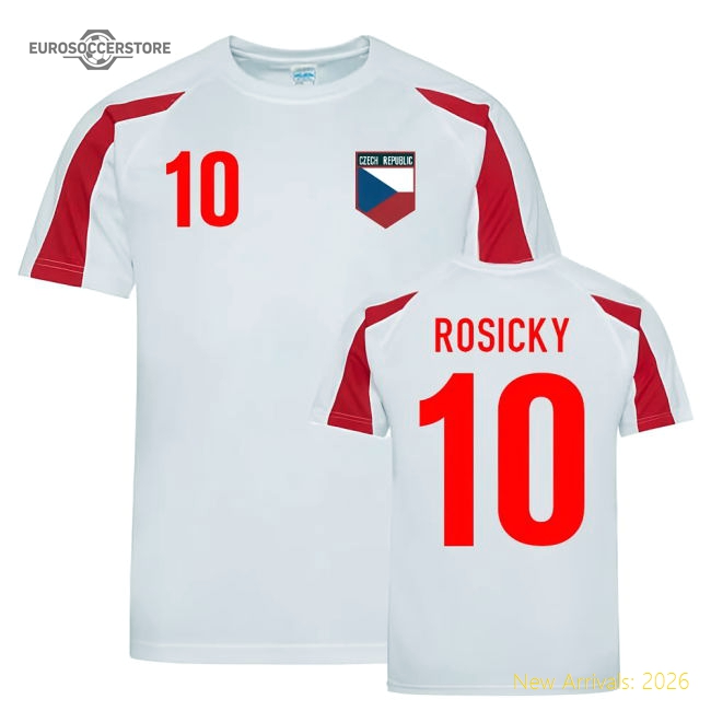 Tomas Rosicky Czech Republic Sports Training Jersey (White-Red)-Vantage Point Soccer