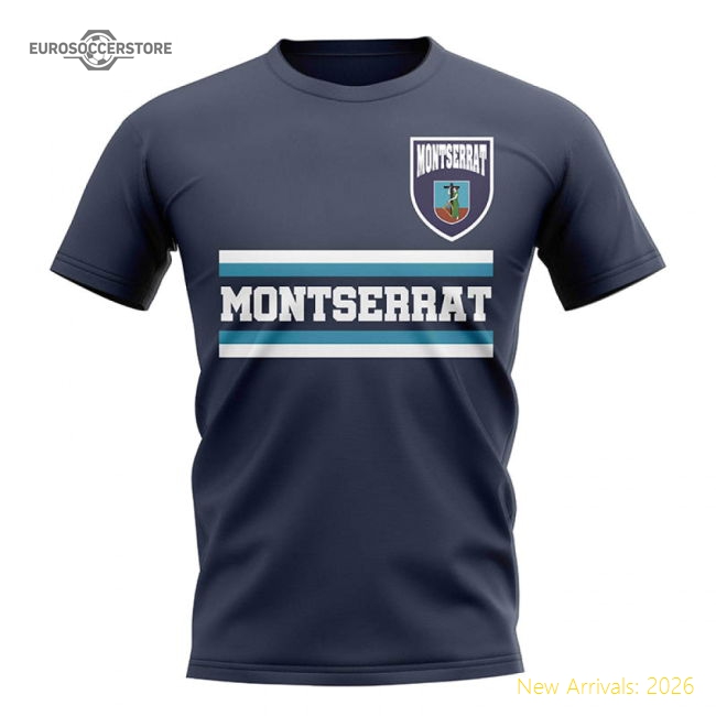 Montserrat Core Football Country T-Shirt (Navy)-Vantage Point Soccer
