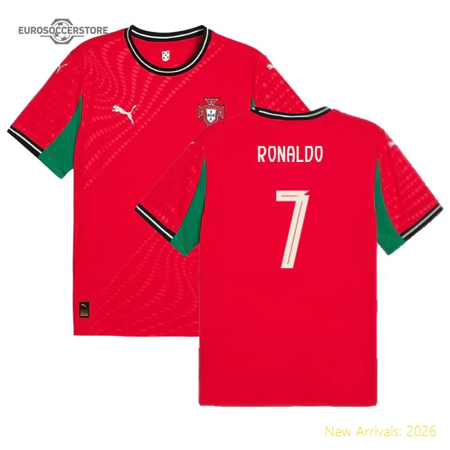 2025-2026 Portugal Womens Team Home Shirt (Unisex) (Ronaldo 7)-The Soccer Shirt Hub