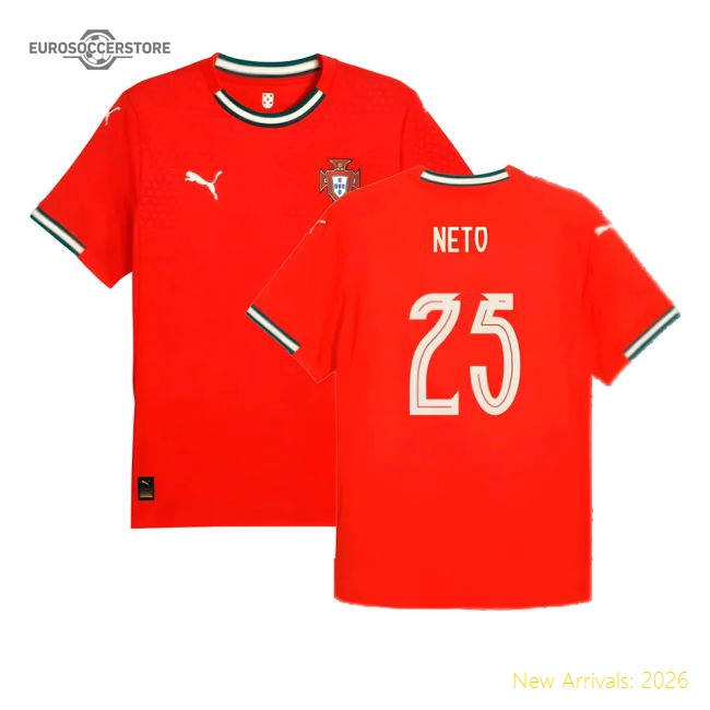 2025-2026 Portugal Home Shirt (Neto 25)-The Soccer Shirt Hub