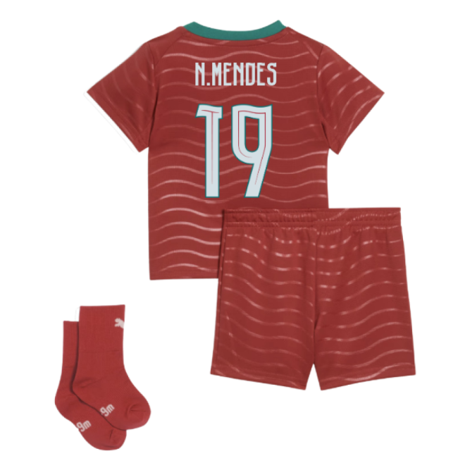 2026-2027 Portugal Home Baby Kit (N.Mendes 19)-The Soccer Shirt Hub